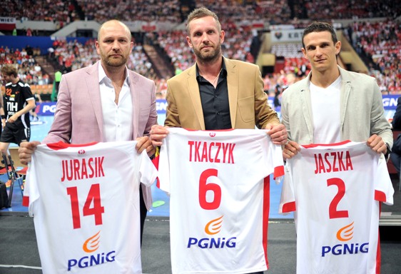 Mariusz Jurasik, Grzegorz Tkaczyk oraz Bartłomiej Jaszka w Spodku/fot. zprp.pl